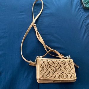 LIKE NEW Small Beige Crossbody Purse